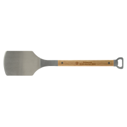 Stainless Steel Spatula with Bottle Opener and Wood Handle