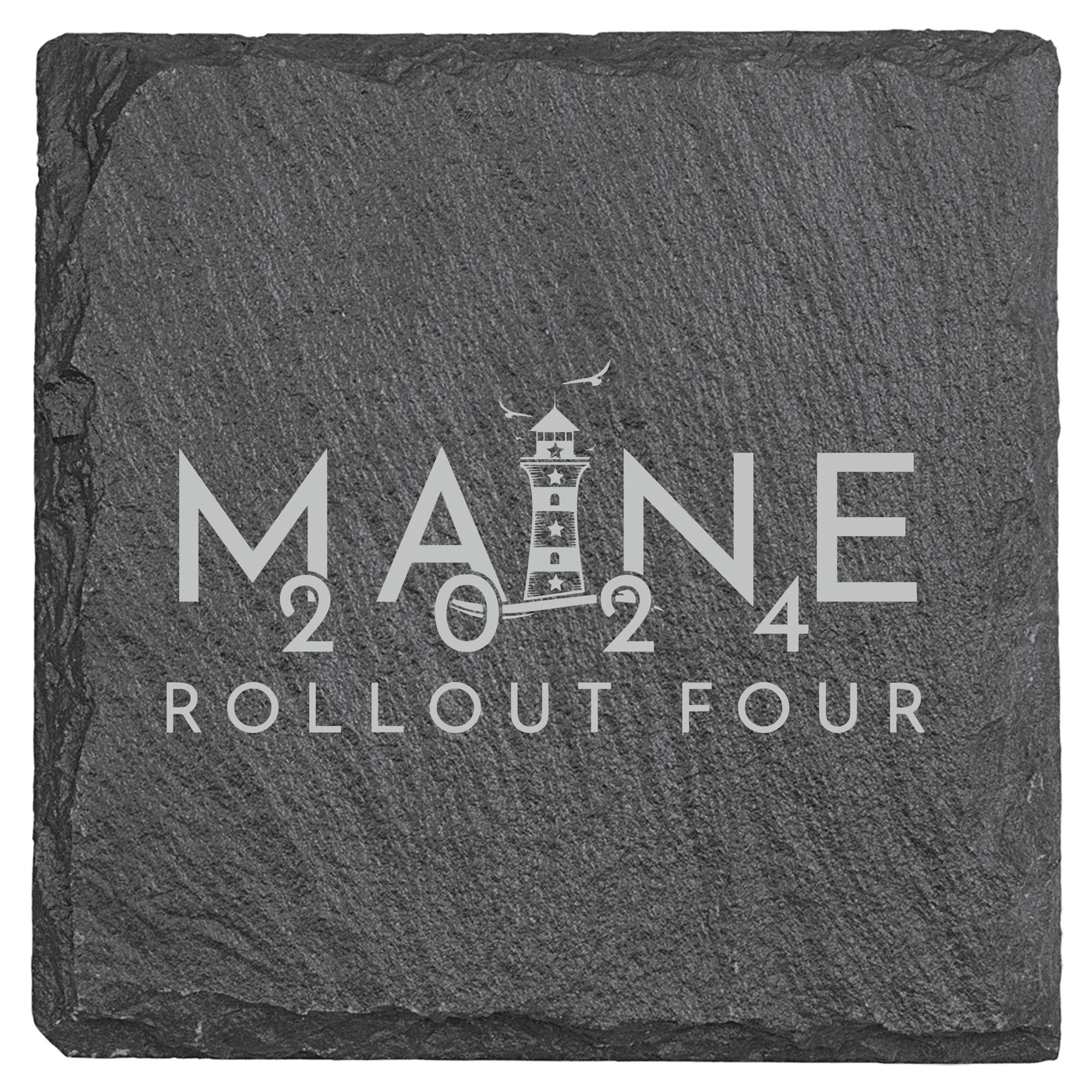 Square Laser Engraved Slate Coaster