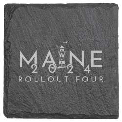 Square Laser Engraved Slate Coaster