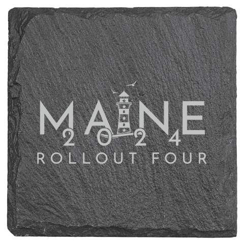 Square Laser Engraved Slate Coaster