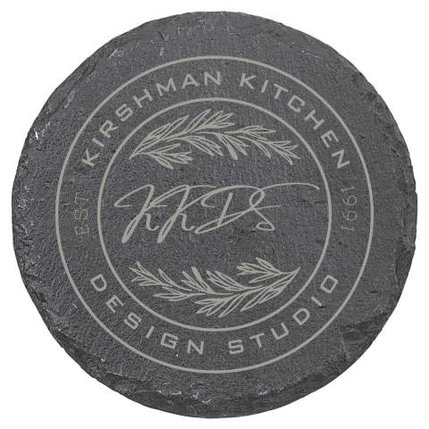 Personalized Round Slate Coaster