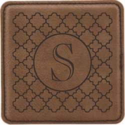 Moroccan Design Leatherette Square Coaster