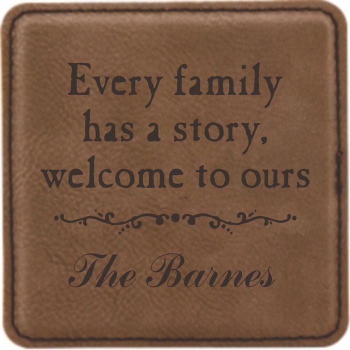 Story Design Leatherette Square Coaster