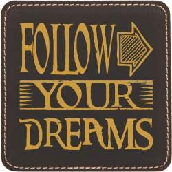 Leather Graduation Coaster Set of 6