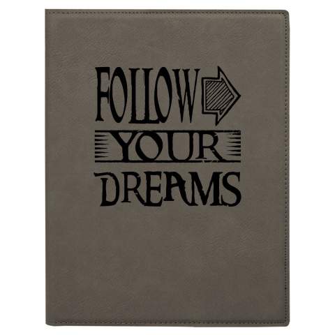 Follow Your Dreams Portfolio with Notepad - 2 Sizes