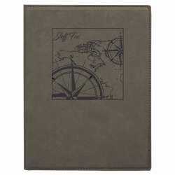 Map & Compass Portfolio with Notepad - 2 Sizes