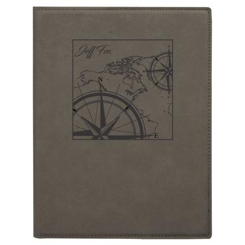 Map & Compass Portfolio with Notepad - 2 Sizes
