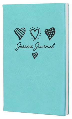 Hearts Journal Notebook - Leather Valentine's Gift