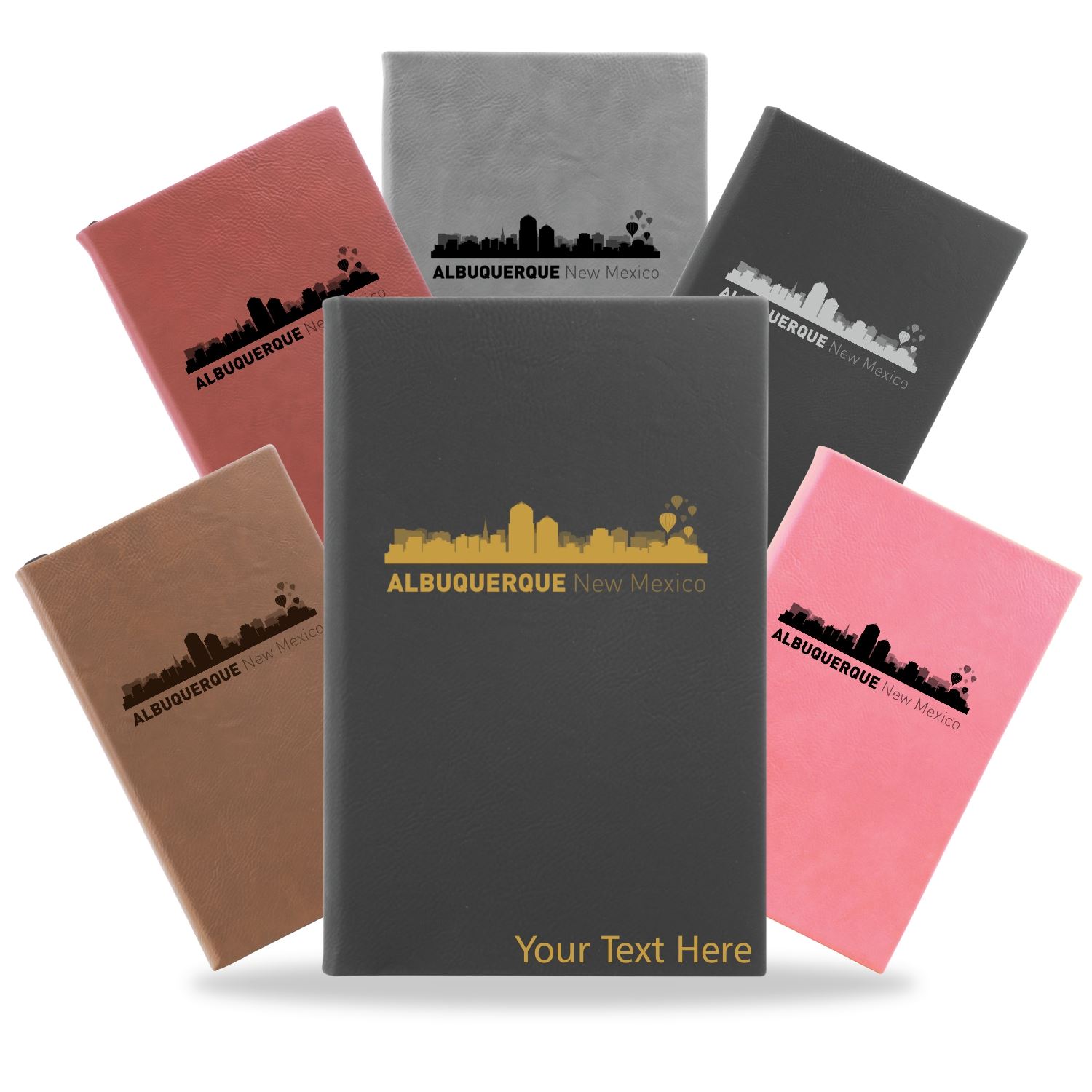 Albuquerque, New Mexico City Skyline Engraved Journal Notebook