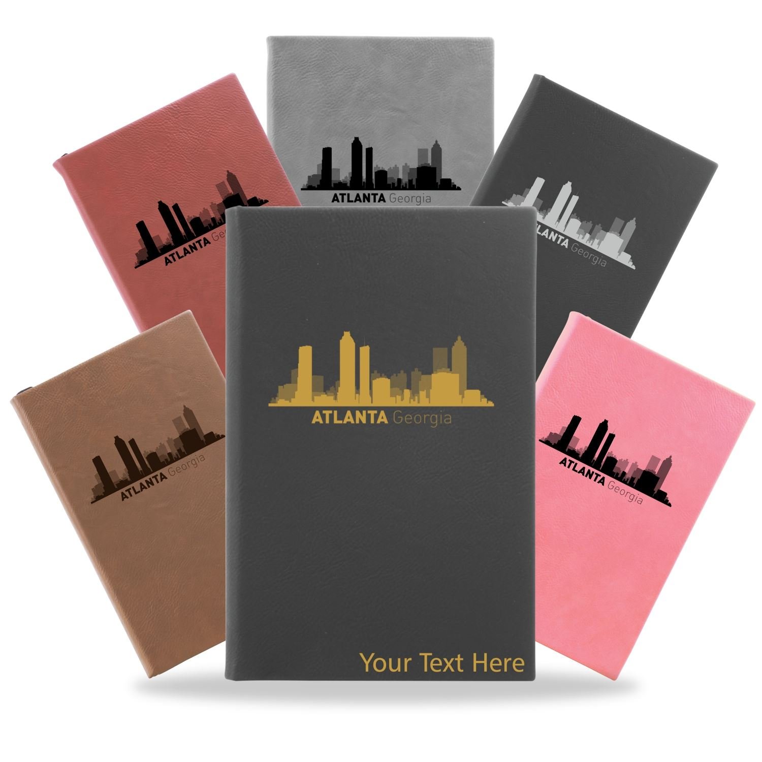 Atlanta, Georgia City Skyline Engraved Journal Notebook