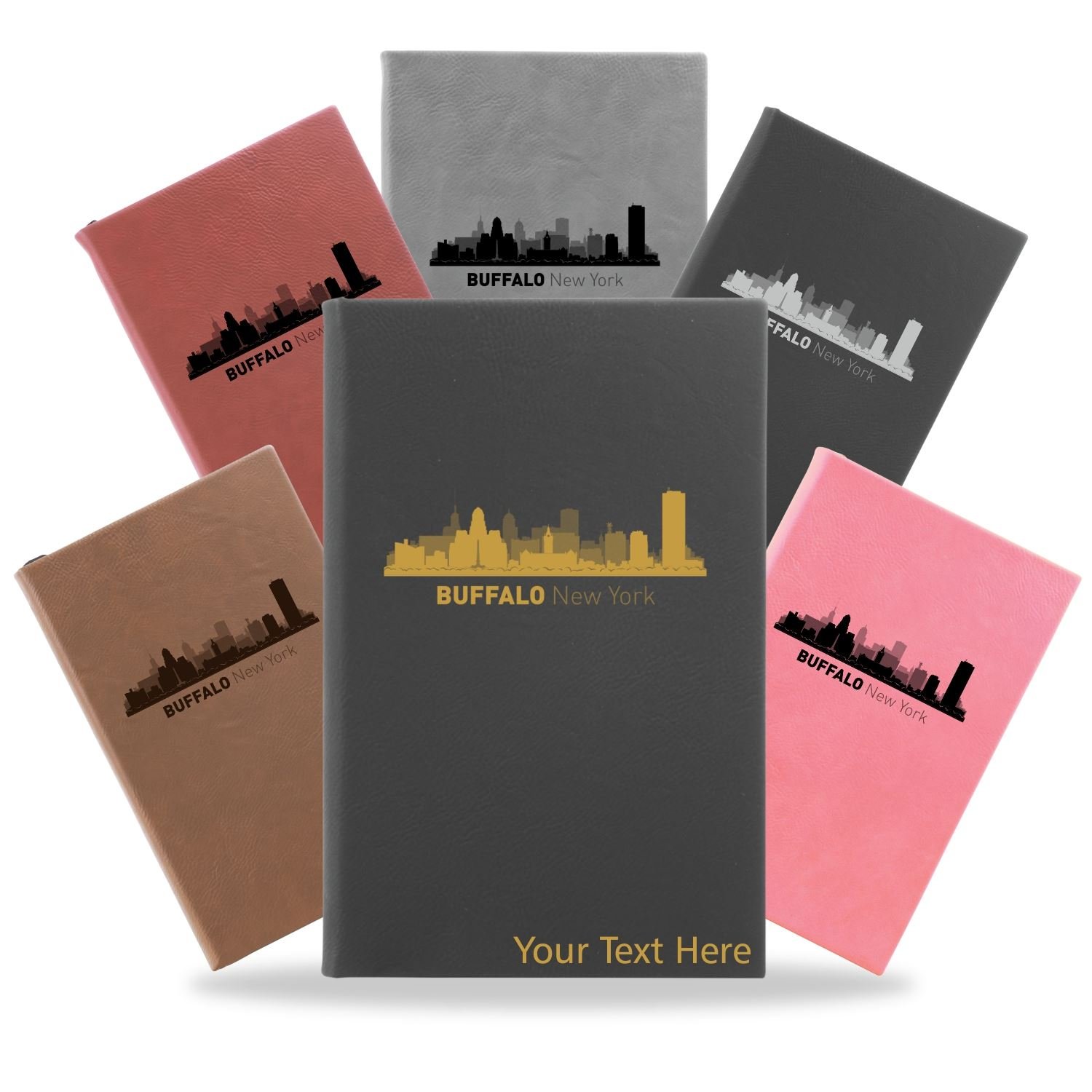 Buffalo, New York City Skyline Engraved Journal Notebook