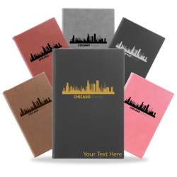Chicago, Illinois City Skyline Engraved Journal Notebook