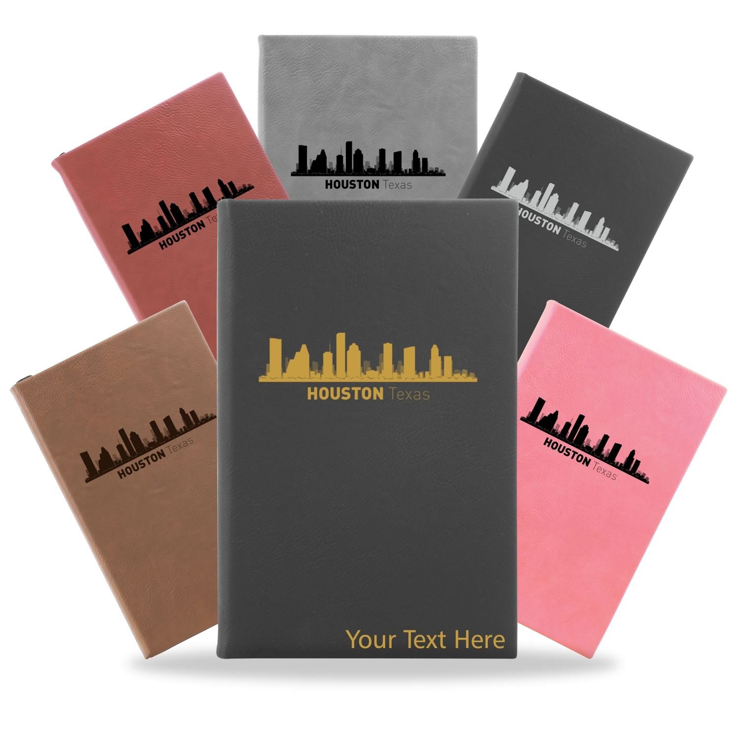Houston, Texas City Skyline Engraved Journal Notebook