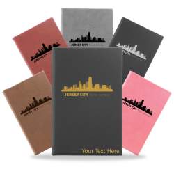 Jersey City, New Jersey City Skyline Engraved Journal Notebook