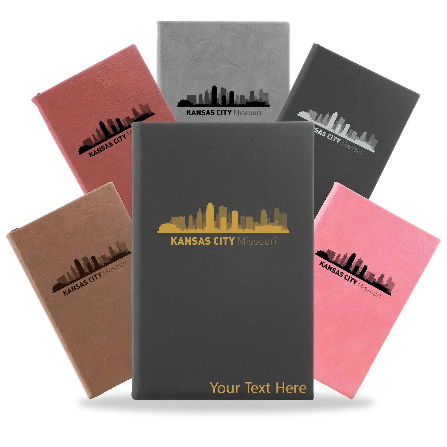 Kansas City, Missouri City Skyline Engraved Journal Notebook