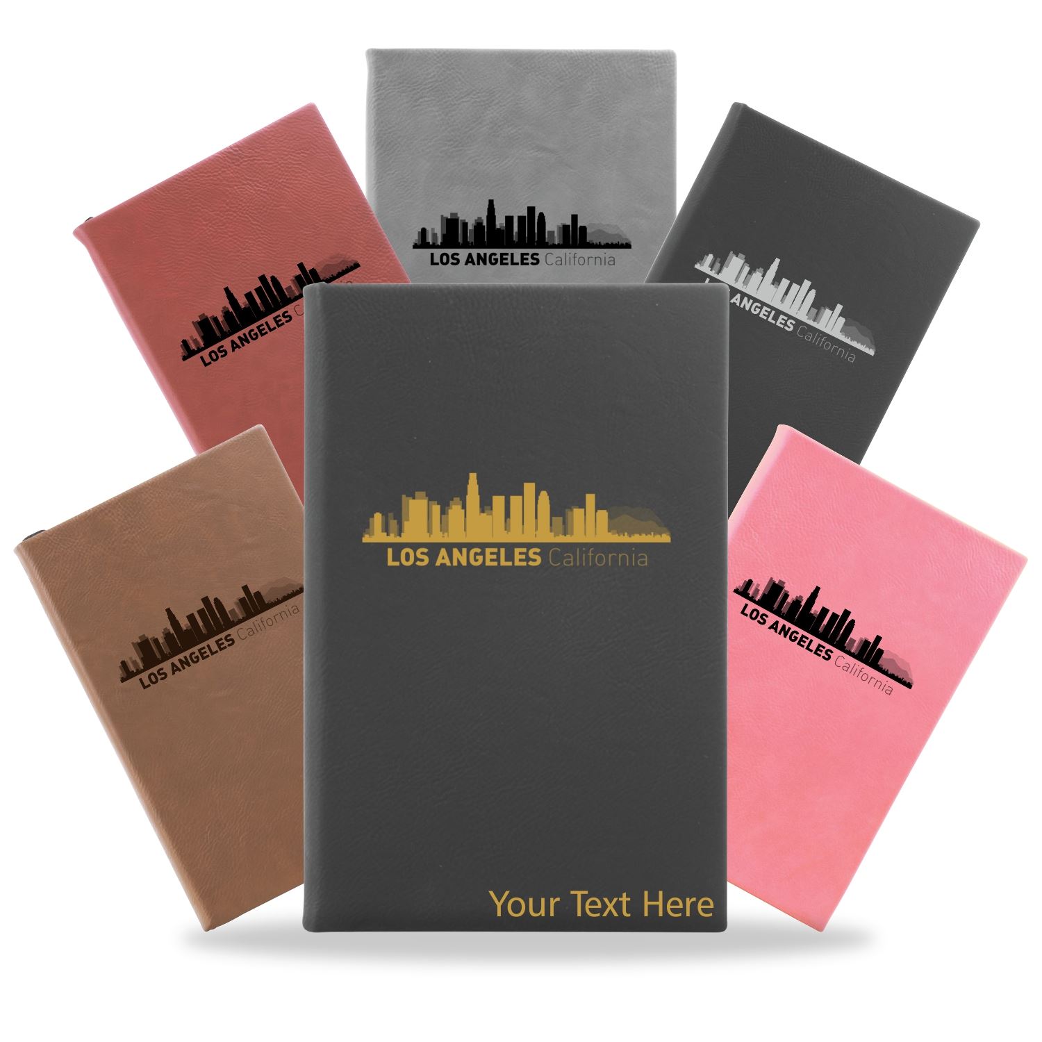 Los Angeles, California City Skyline Engraved Journal Notebook