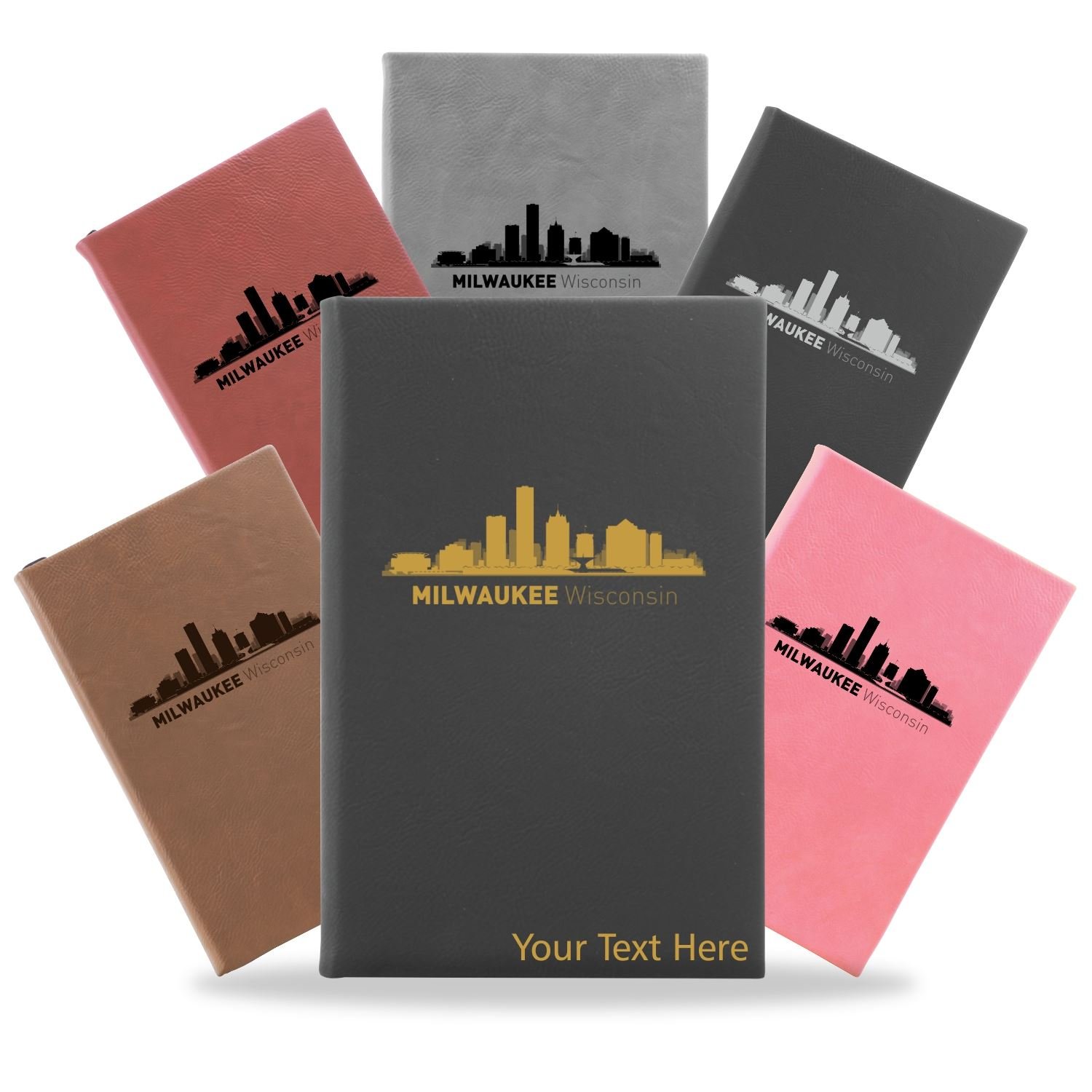 Milwaukee, Wisconsin City Skyline Engraved Journal Notebook