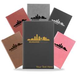 Milwaukee, Wisconsin City Skyline Engraved Journal Notebook