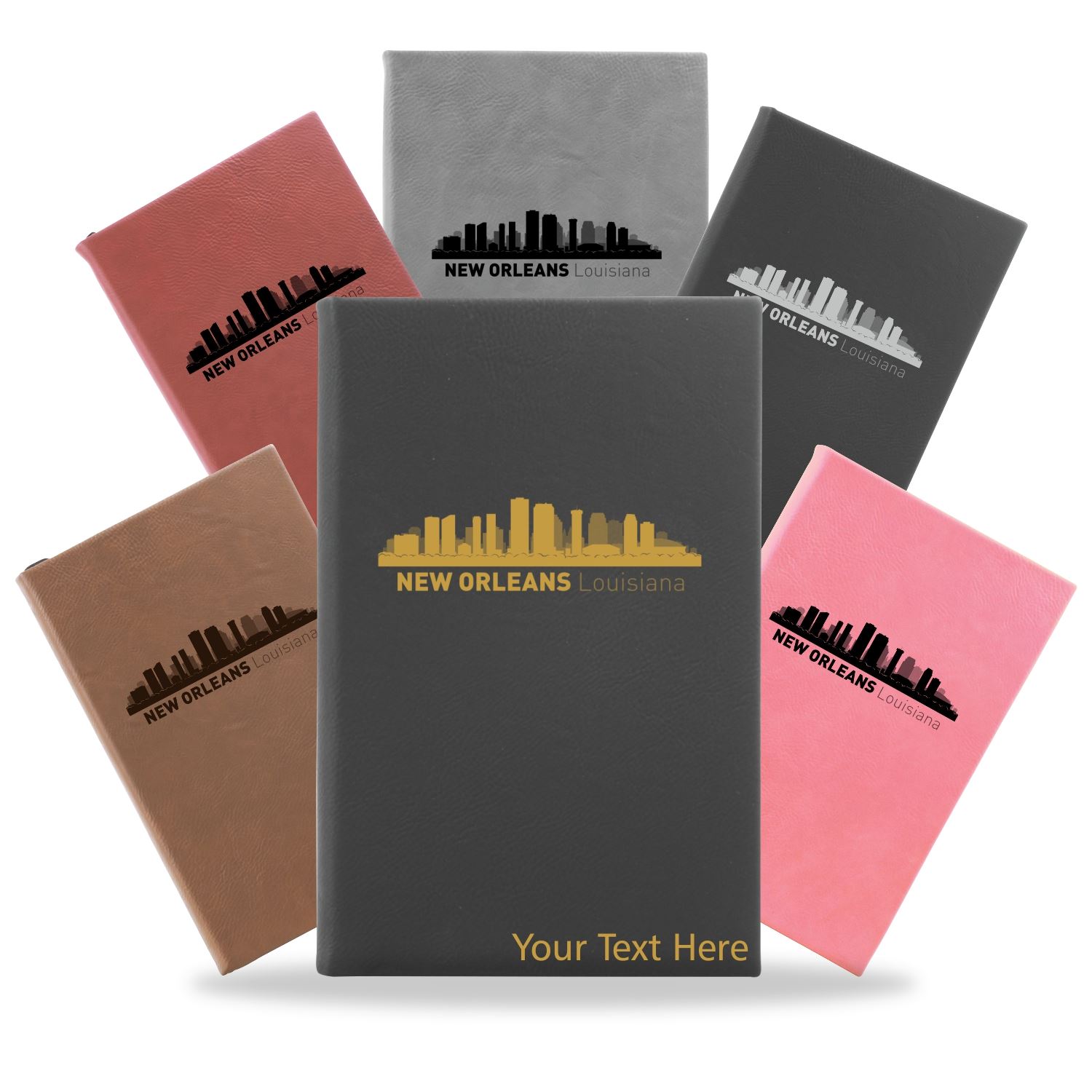New Orleans, Louisana City Skyline Engraved Journal Notebook