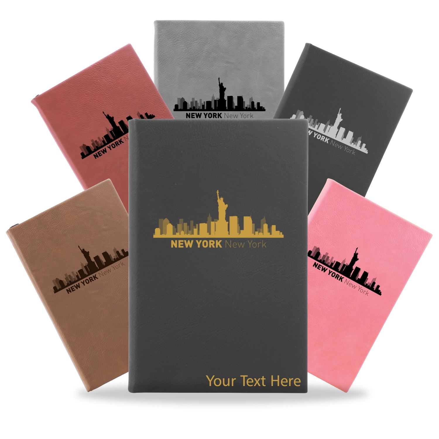 New York City, New York City Skyline Engraved Journal Notebook