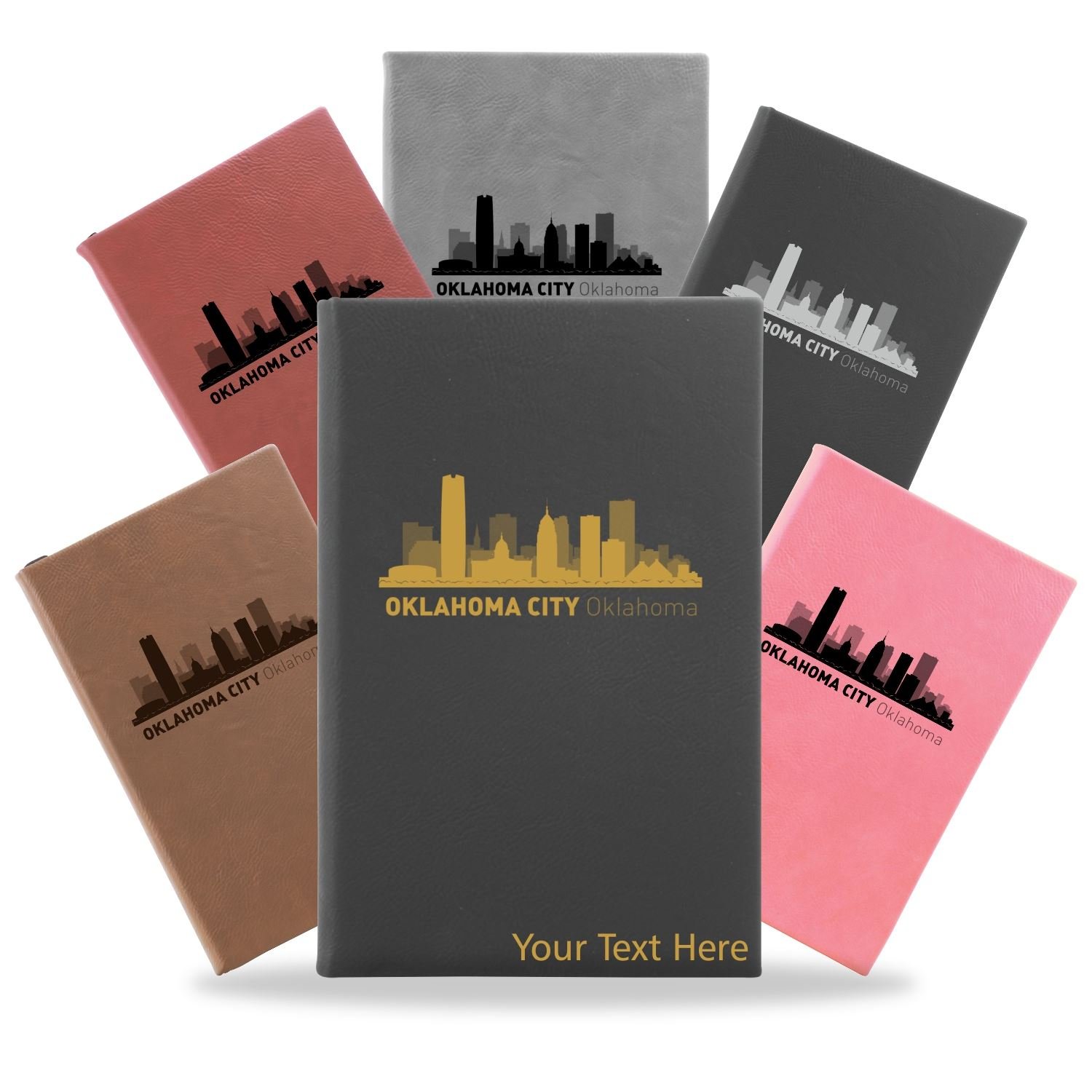 Oklahoma City, Oklahoma City Skyline Engraved Journal Notebook