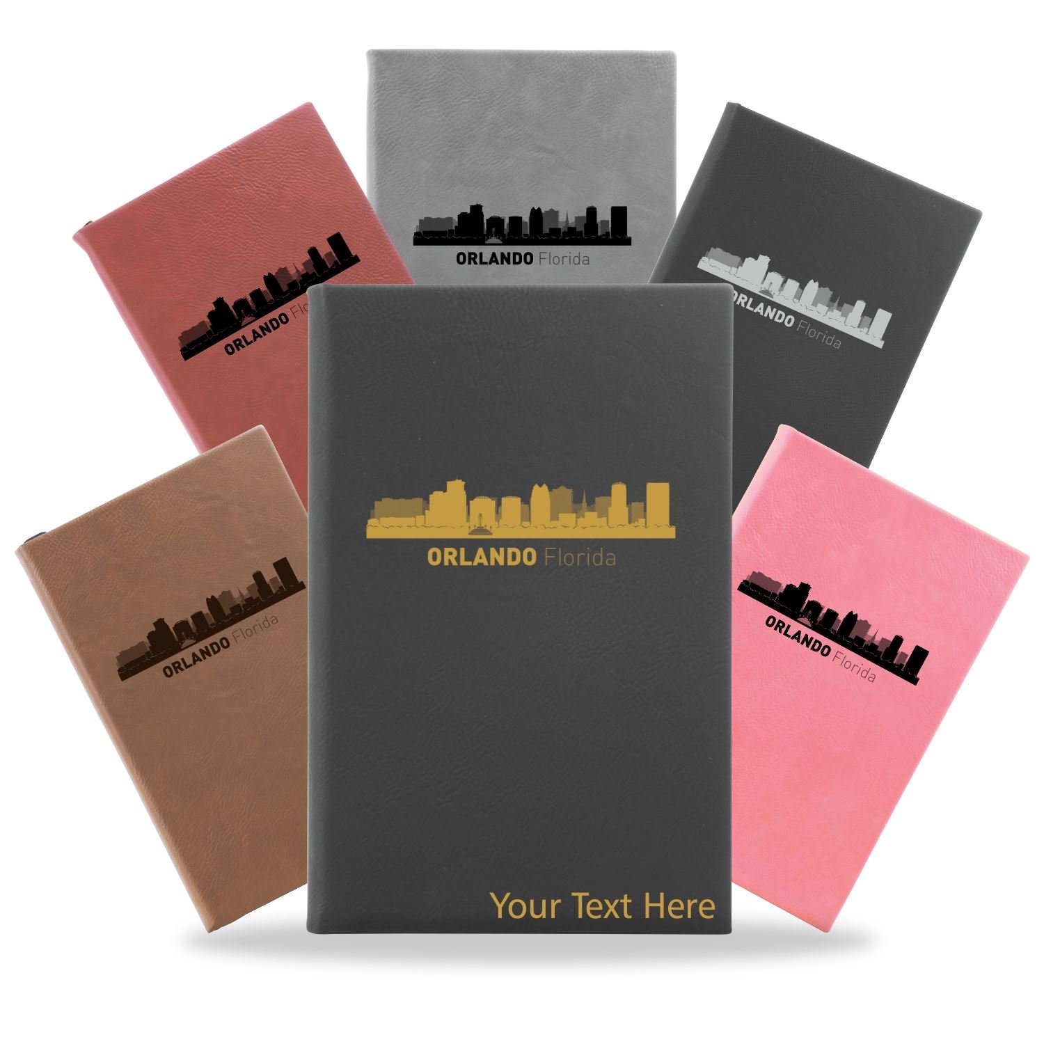 Orlando, Florida City Skyline Engraved Journal Notebook