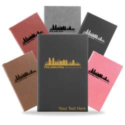 Philadelphia, Pennsylvania City Skyline Engraved Journal Notebook