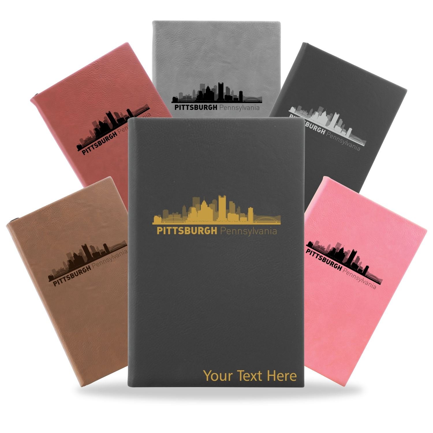 Pittsburgh, Pennsylvania City Skyline Engraved Journal Notebook