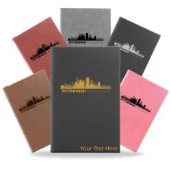 Pittsburgh, Pennsylvania City Skyline Engraved Journal Notebook