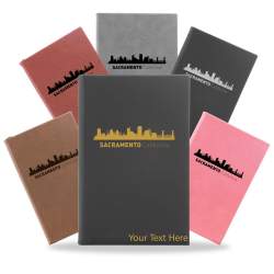 Sacramento, California City Skyline Engraved Journal Notebook