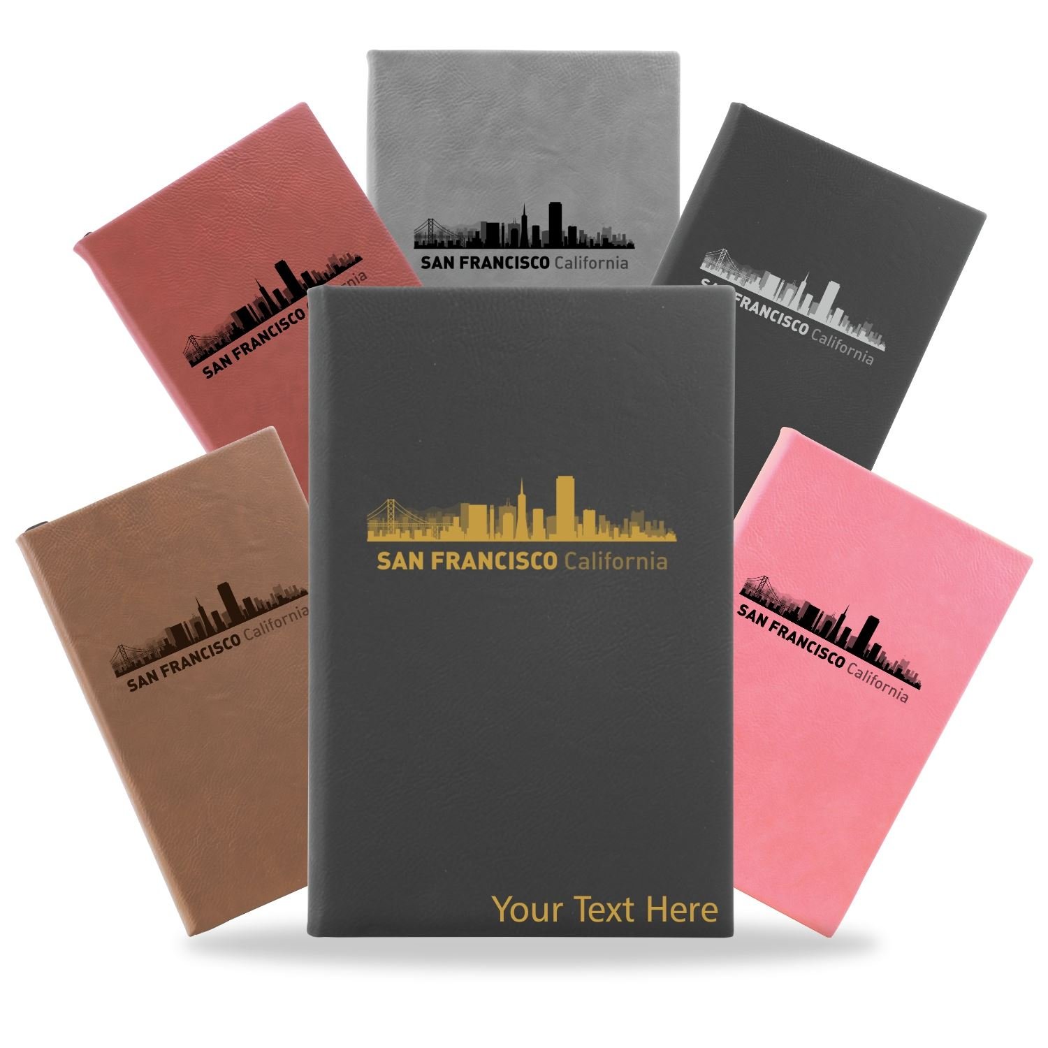 San Francisco, California City Skyline Engraved Journal Notebook