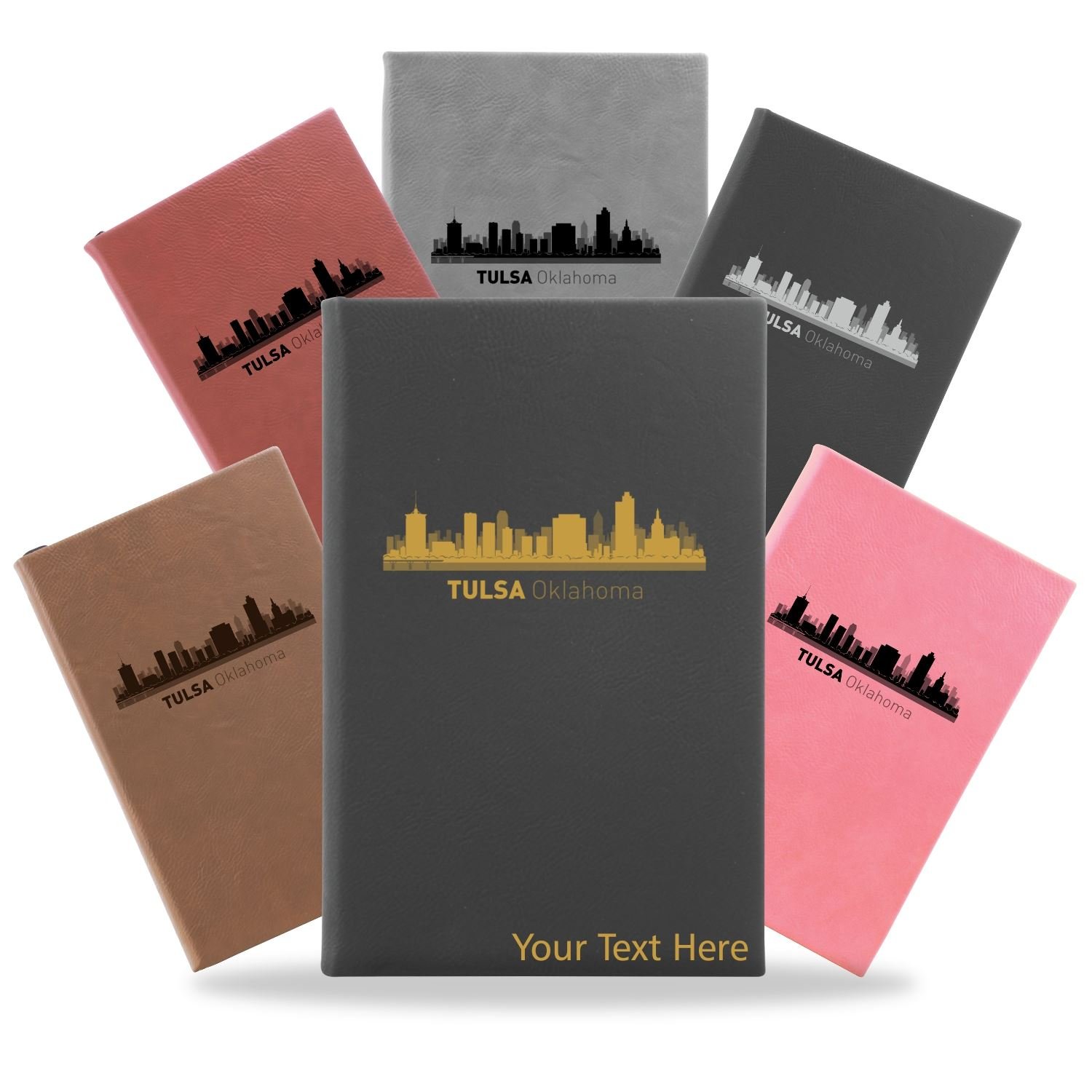 Tulsa, Oklahoma City Skyline Engraved Journal Notebook