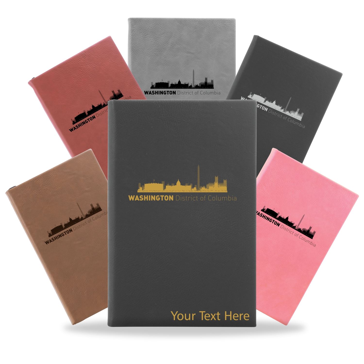 Washington District of Columbia City Skyline Engraved Journal Notebook