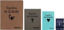 "Superheros in Scrubs" Personalized Nurse Notebook
