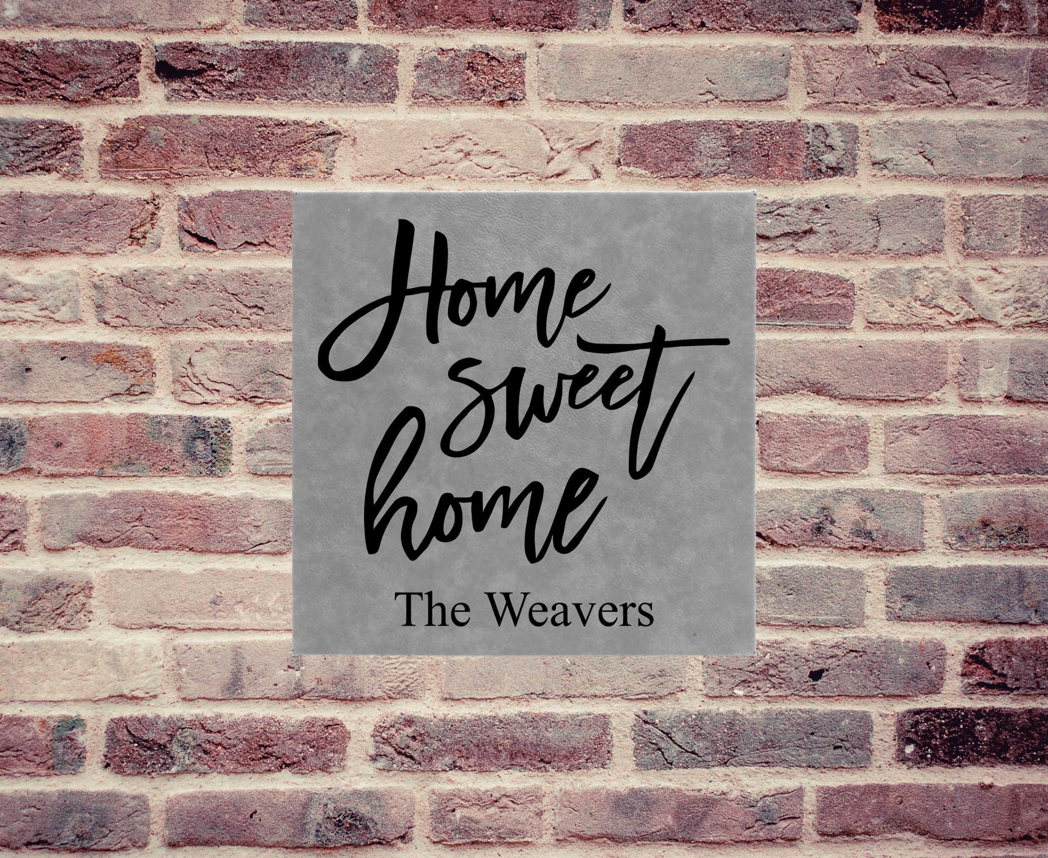Home Sweet Home Leatherette Wall Art Canvas