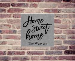 Home Sweet Home Leatherette Wall Art Canvas