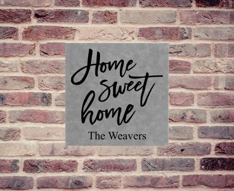 Home Sweet Home Leatherette Wall Art Canvas