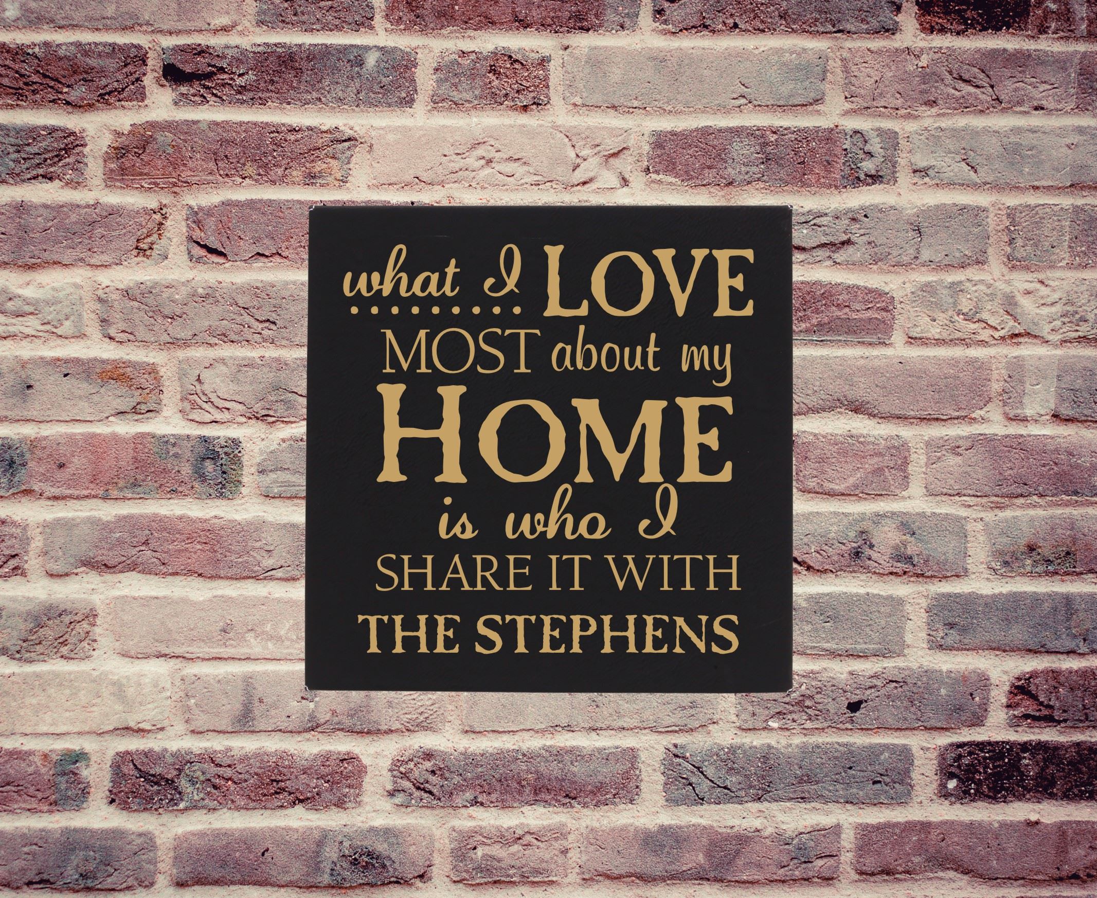 My Home Leatherette Wall Art Canvas