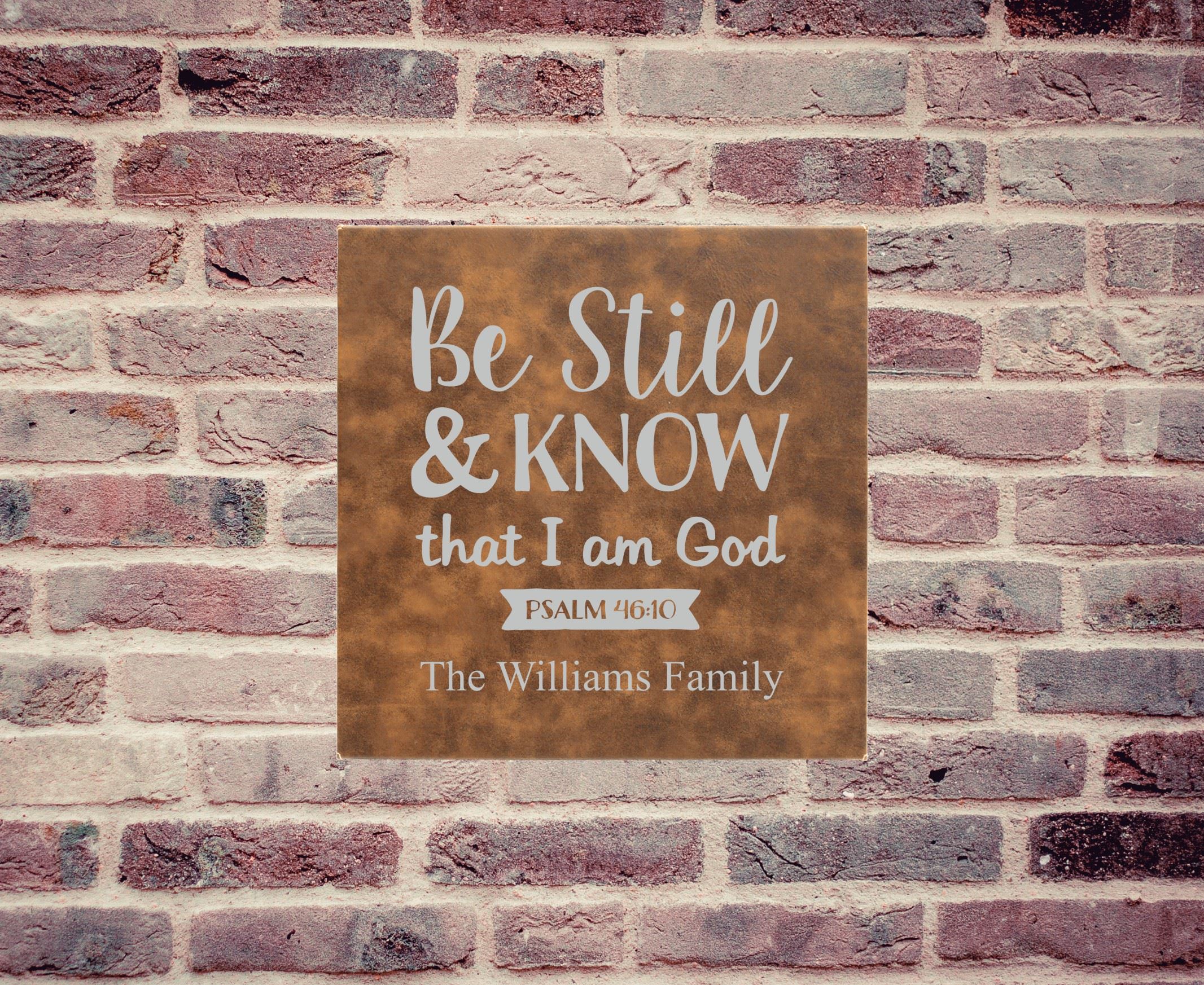 Be Still Leatherette Wall Art Canvas