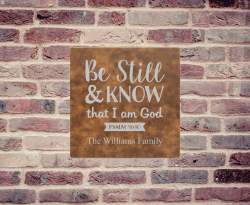 Be Still Leatherette Wall Art Canvas