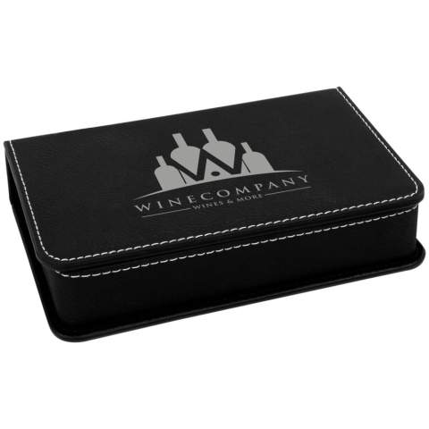 Leatherette 2 Piece Wine Tools Set - Clearance Sale!
