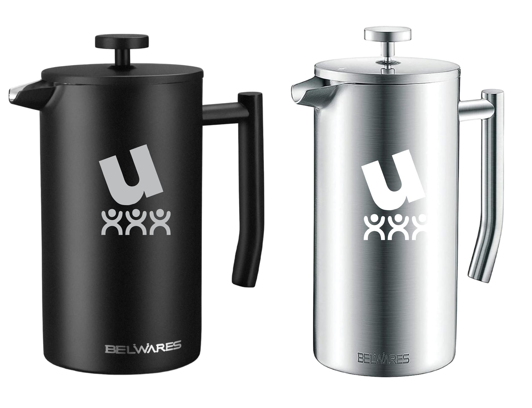 Custom Stainless 34oz French Press Coffee Maker