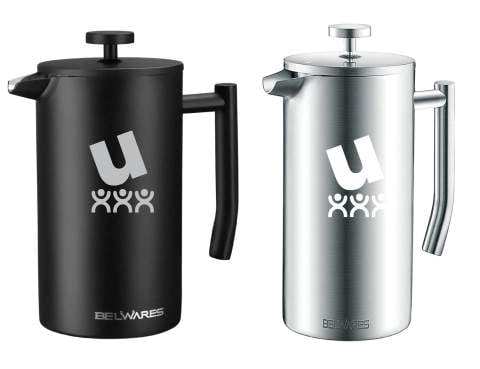 Custom Stainless 34oz French Press Coffee Maker