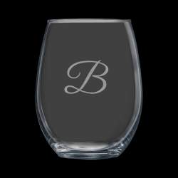 Laser Etched 21oz Stemless Wine Glass