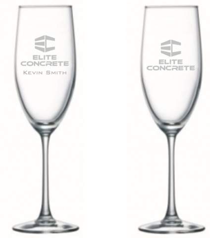 Two 8oz Champagne Glasses in Premium Giftbox