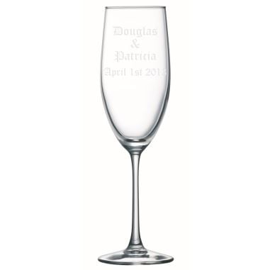 Send a pair of Engraved Stemless Champagne Flutes Online!