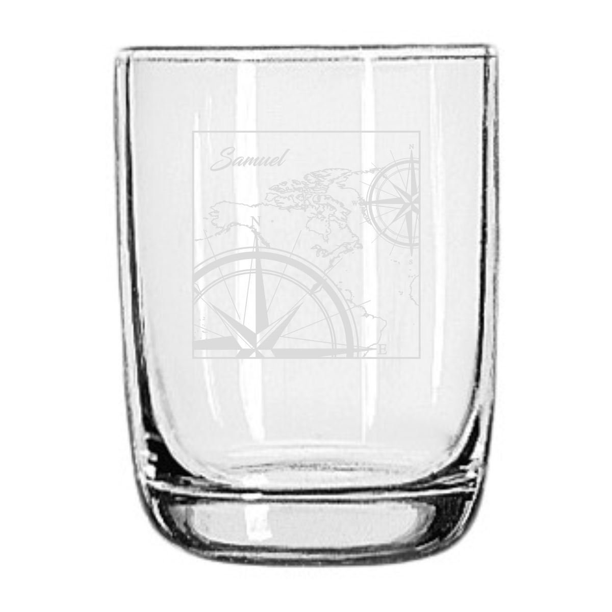 Map & Compass 8oz Glass Tumbler