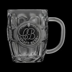 Personalized 20oz Beer mug with Round Engraving Area