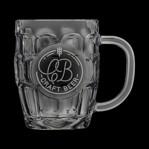Personalized 20oz Beer mug with Round Engraving Area