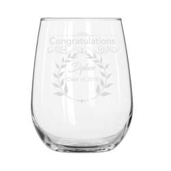 Graduation Personalized 17oz Wine Glass